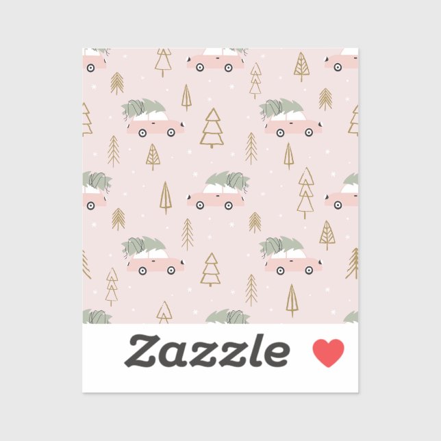 Pink Christmas Stickers (Sheet)