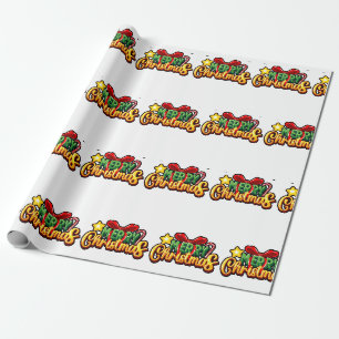 Pink Christmas Stockings Plaid Xmas Stocking  Wrapping Paper