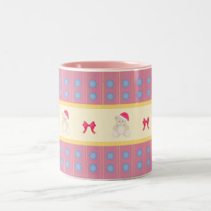 Pink Christmas Teddy Mug