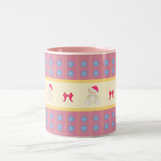 Pink Christmas Teddy Mug
