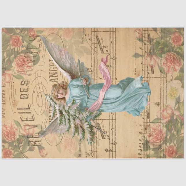 Pink Christmas Tissue Paper (Front)