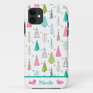Pink Christmas Tree iPhone 11 Case