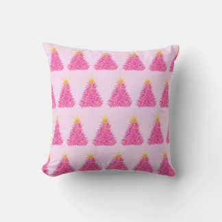 Pink Christmas Tree Cushion