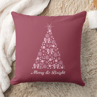 Pink Christmas Tree Cushion