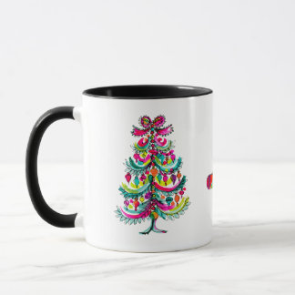 Pink Christmas Tree Gay Pride Rainbow Aesthetic Mug