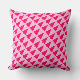 Pink Christmas Tree Pastel Pink Cushion