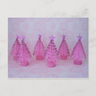 PINK CHRISTMAS TREE POSTCARD