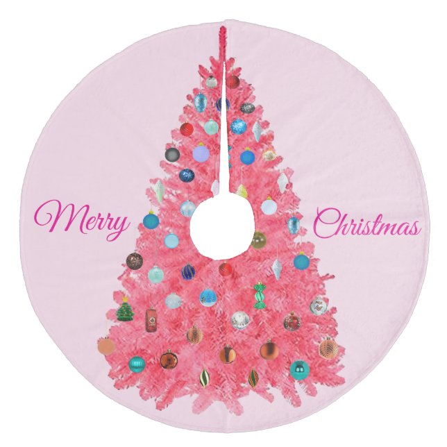 Pink Christmas Tree Skirt (Front)