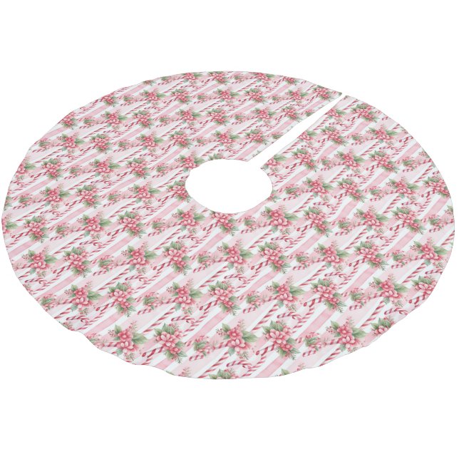 Pink Christmas Tree Skirt (Angled)