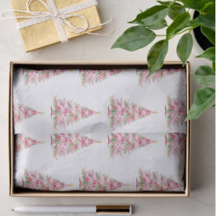 Pink Christmas Tree Tissue Paper