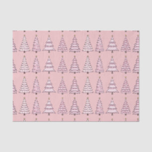 Pink Christmas Tree Tissue Paper