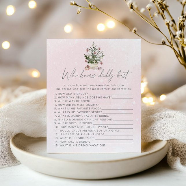 Pink christmas tree who knows daddy best game (Creator Uploaded)