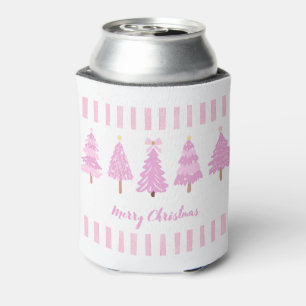 Pink Christmas Trees Can Cooler