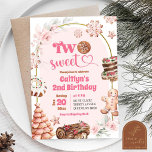 Pink Christmas Two Sweet Winter 2nd Birthday Invitation<br><div class="desc">Winter Gingerbread Cake dan Doughnut First Birthday,  Snowflake Floral Holiday Party,  Chocolate Holiday Christmas Party,  Winter Hot Cocoa Birthday Girl,  Cookies and Snowman Birthday Party,  Gingerbread House Christmas Birthday,  Winter Holiday Party.</div>