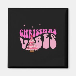 Pink Christmas Vibes Magnet