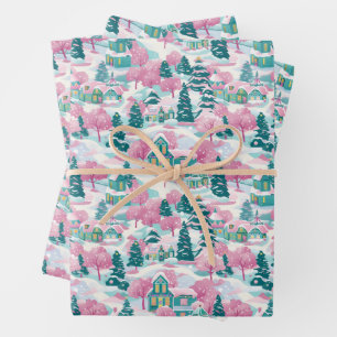 Pink Christmas Wrapping Paper