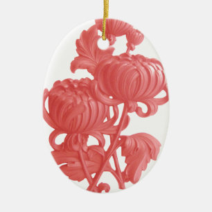 Pink Chrysanthemum Ceramic Tree Decoration