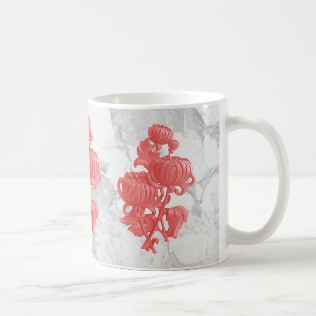 Pink Chrysanthemum Coffee Mug (Right)