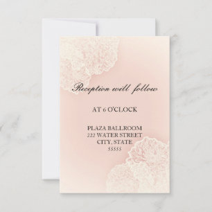 Pink Chrysanthemum Floral Reception Card