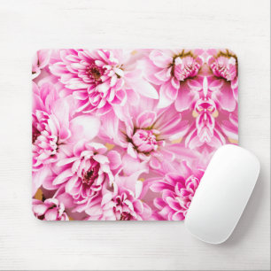 Pink Chrysanthemum Flower Mouse Mat
