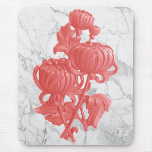 Pink Chrysanthemum Mouse Mat