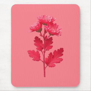 Pink Chrysanthemum Mouse Mat