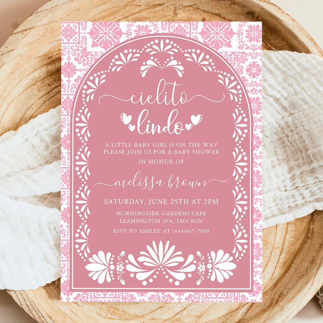 Pink Cielito Lindo Baby Shower Invitation  (Creator Uploaded)