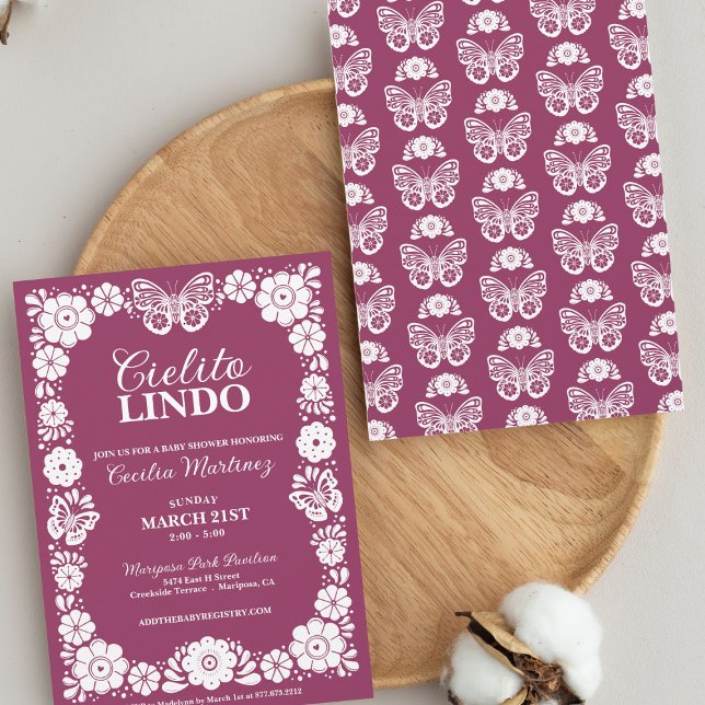 Pink Cielito Lindo Mexican Girl Baby Shower Invitation (Creator Uploaded)