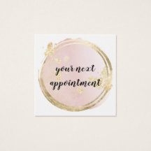 pink circle design appointment card