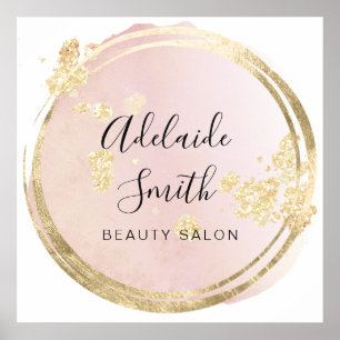 pink circle design poster