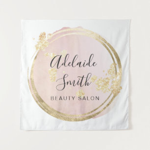 pink circle design  tapestry