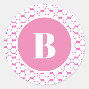 Pink Circles Baby Shower Classic Round Sticker