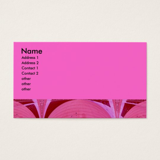 pink circles business card