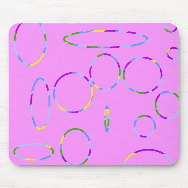 Pink Circles Mouse Pad (Front)