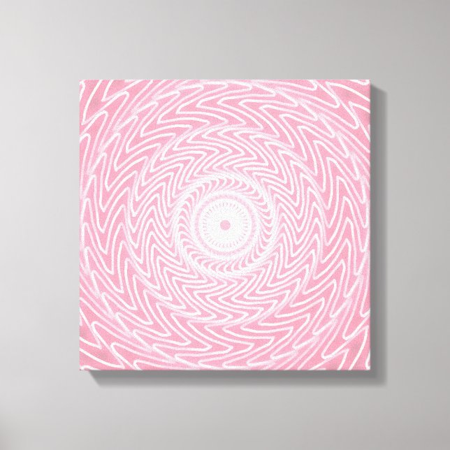 Pink circles pattern canvas print (Front)