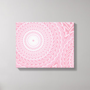 Pink circles pattern canvas print