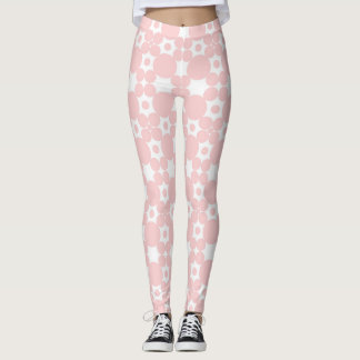 Pink Circles Pattern Leggings