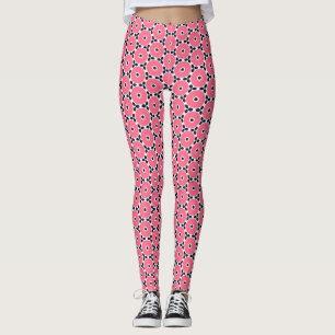 Pink Circles Pattern  Leggings