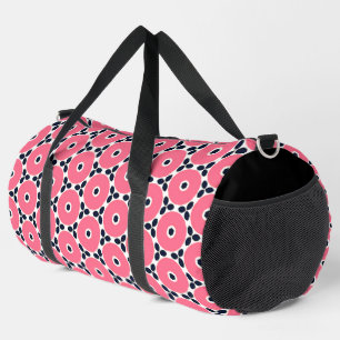 Pink Circles Pattern Throw Pillow Duffle Bag