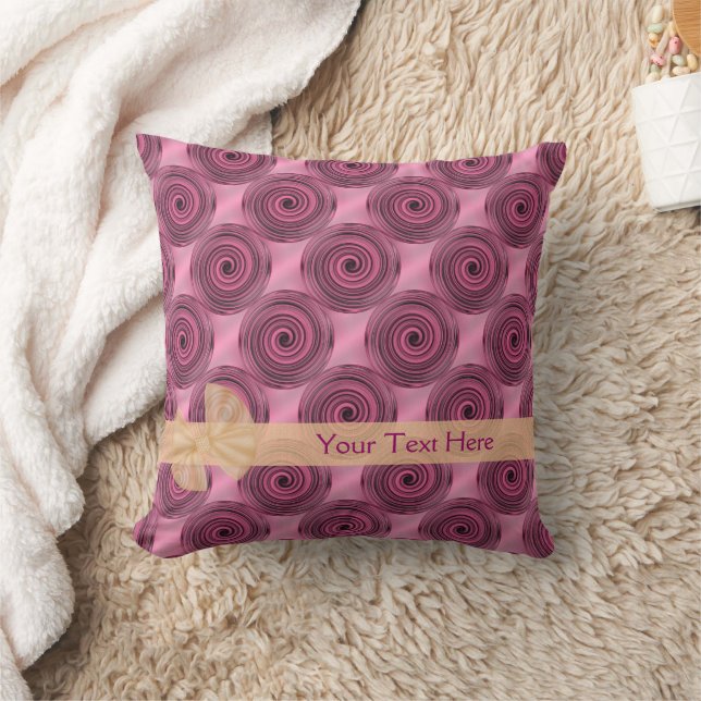 Pink Circles Personalised Cushion (Blanket)