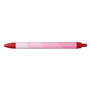 Pink Circular Swirls ombre  Black Ink Pen