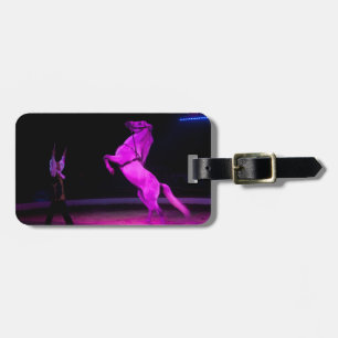 Pink Circus Horse Luggage Tag