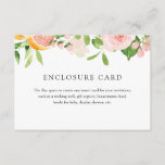 Pink Citrus Florals Enclosure Card<br><div class="desc">Use this space to custom create any insert card for your invitation such as a gift registry,  wishing well,  honeymoon fund,  books for baby,  display shower,  etc. Featuring watercolor pink florals and citrus fruit.</div>