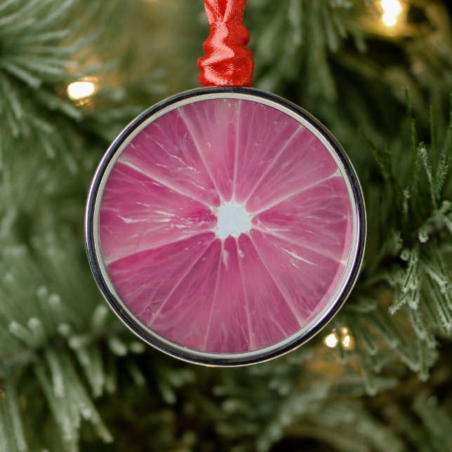 Pink citrus fruit metal tree decoration (Tree)