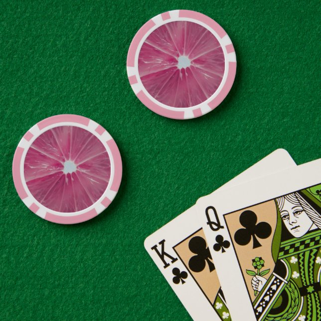 Pink citrus fruit poker chips (Poker Table (Double))