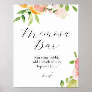 Pink Citrus Mimosa Bar Sign