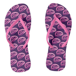 Pink Civil Engineer Flip Flops