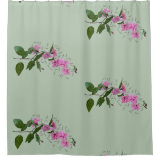 Pink Clarkia Chemistry Science Flower Shower Curtain