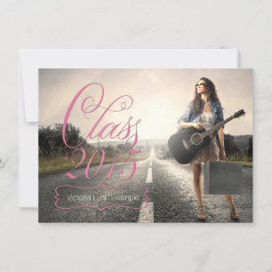 Pink Class of 2015 Graduation Announcements