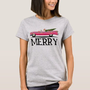 PINK CLASSIC CADDY LADIES CHRISTMAS   T-Shirt